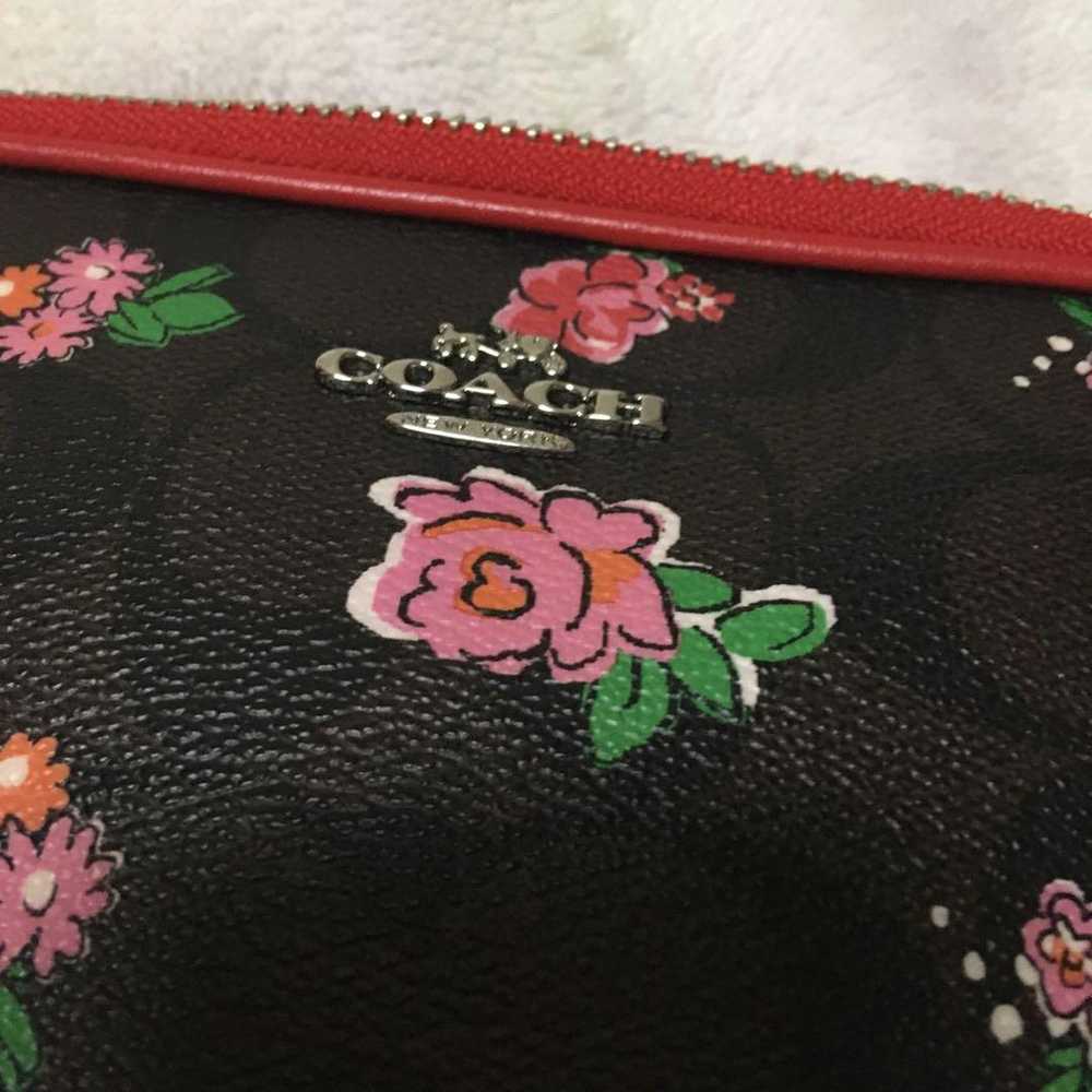 COACH Flower Pattern Shoulder Bag, Excellent Cond… - image 2