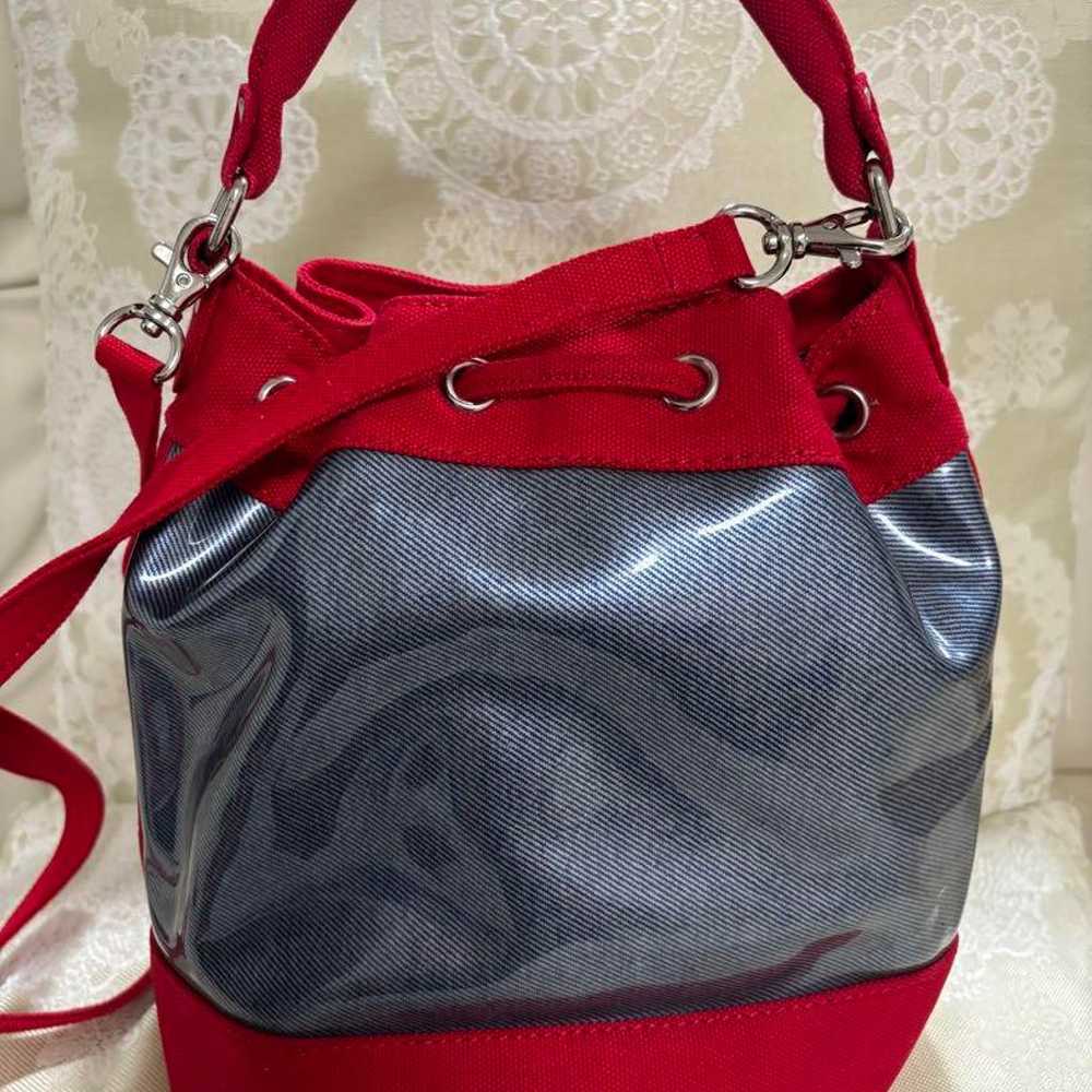 TOMMY HILFIGER Bucket Bag Red Excellent Condition - image 2