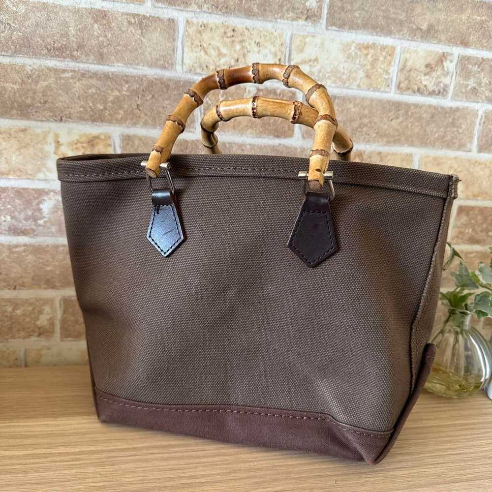 ORCIVAL Bamboo Handle Tote Bag Brown - image 2