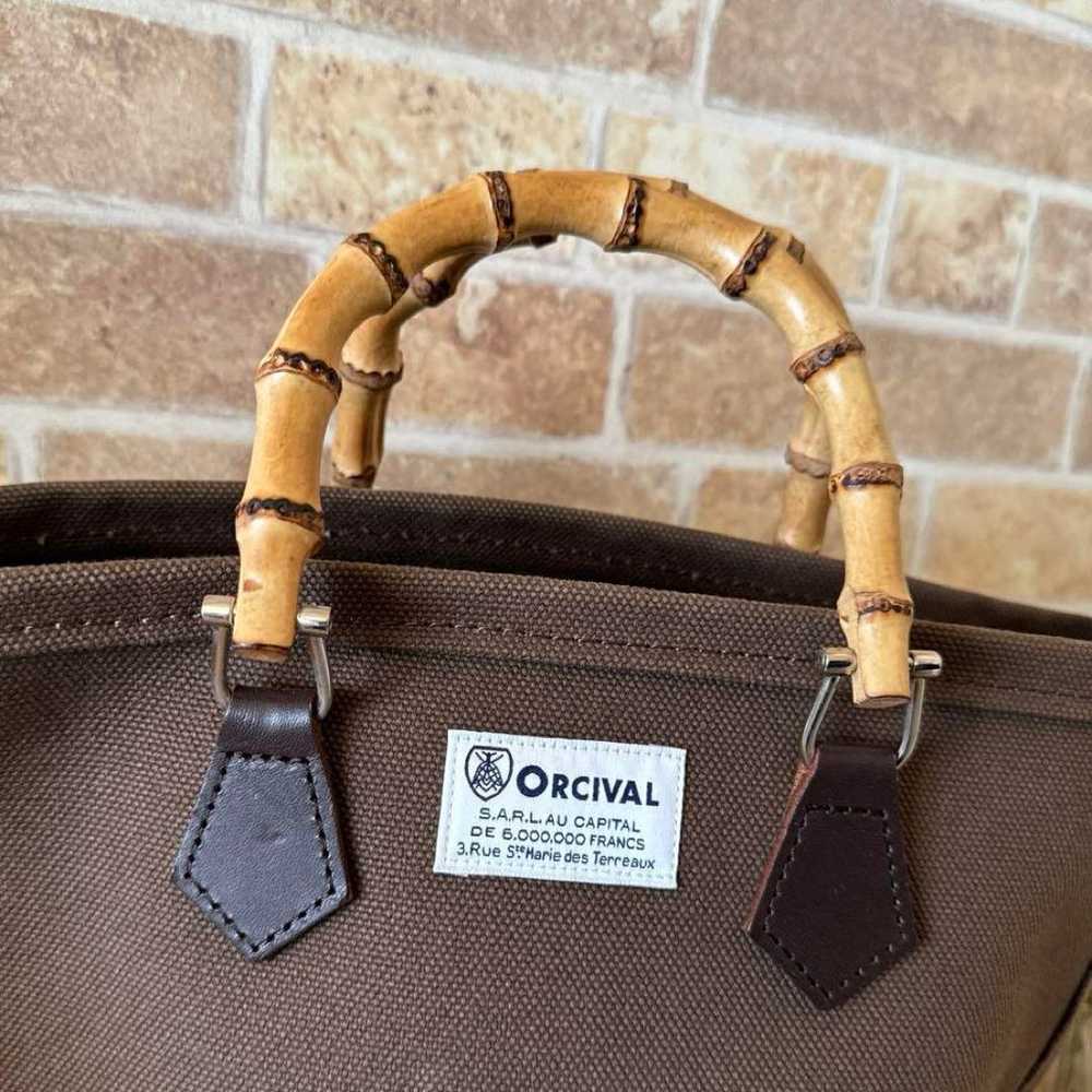 ORCIVAL Bamboo Handle Tote Bag Brown - image 3