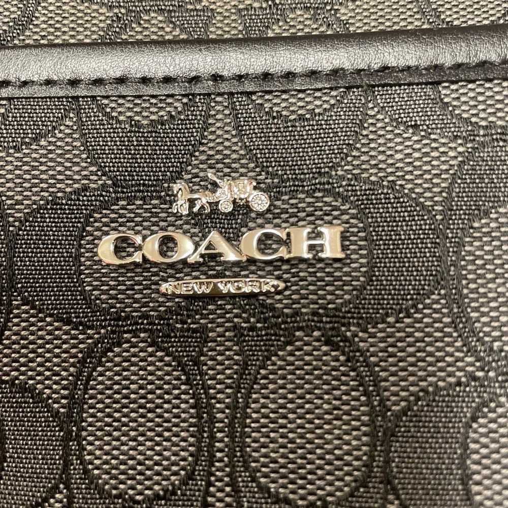 COACH Signature File Crossbody Canvas Black Smoke… - image 3