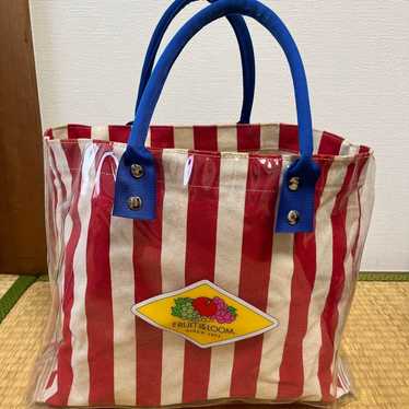 FRUIT of the LOOM Red and White Stripe Tote Bag