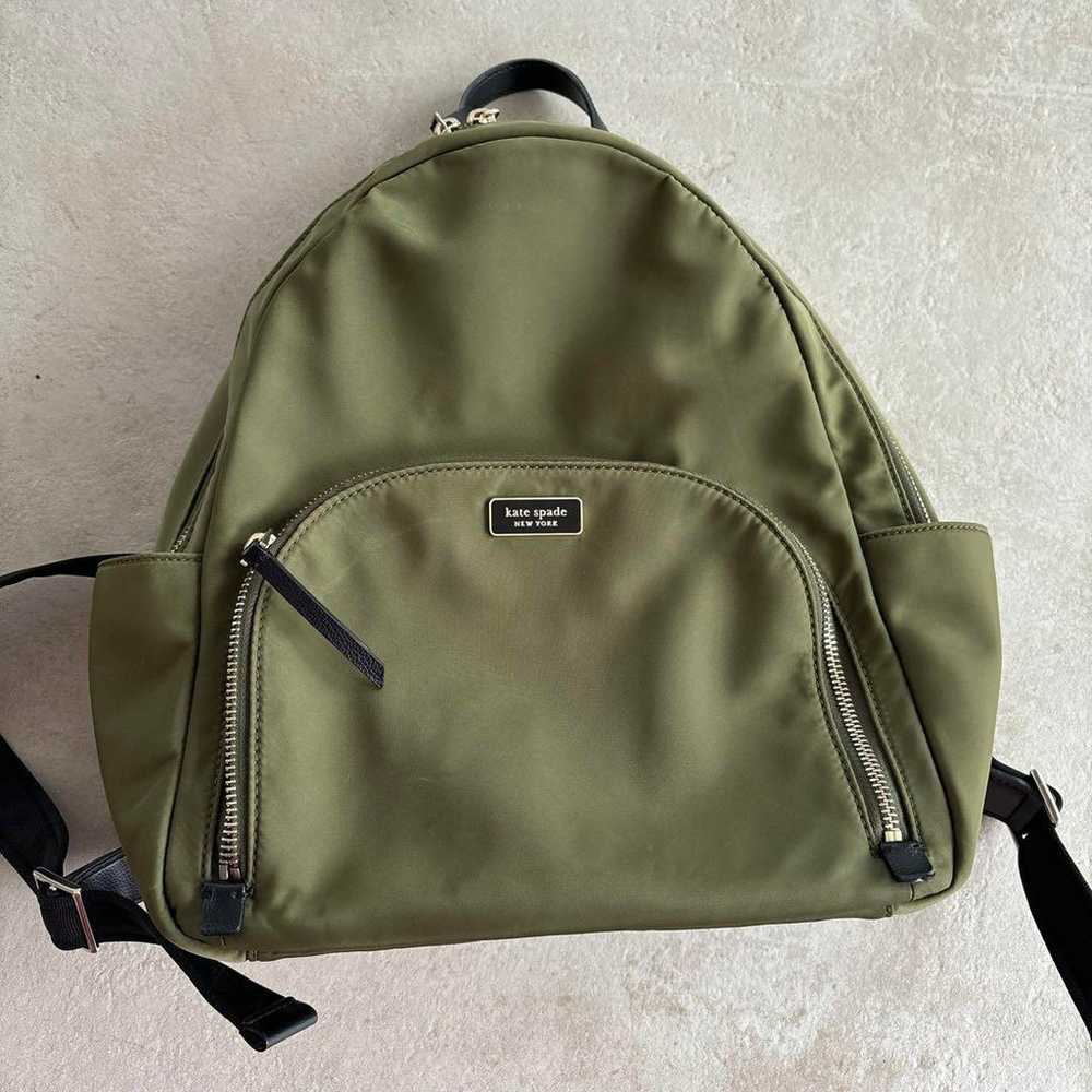 kate spade olive green backpack - image 2