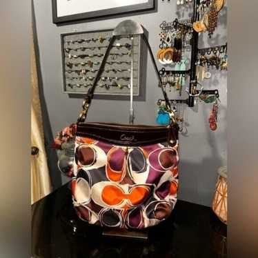 Coach Ashley Sateen Scarf Satchel