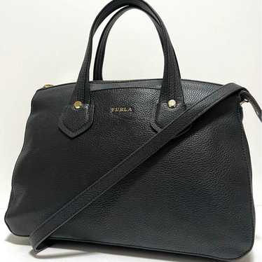 Furla Jada 2way Shoulder Bag Leather Black