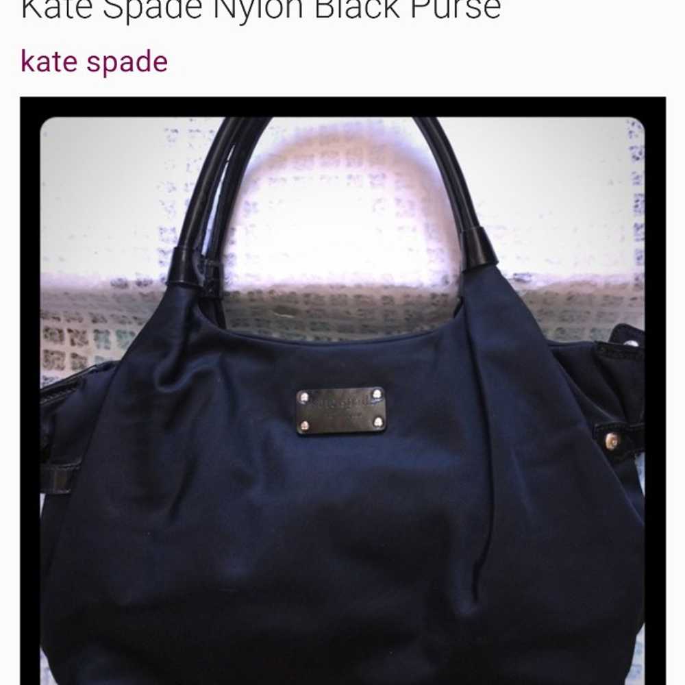 Kate Spade black nylon bag, good condition no dam… - image 11