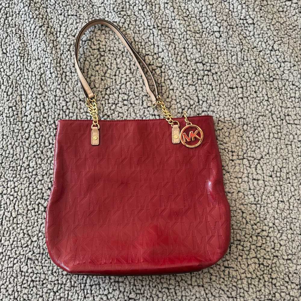 Michael Kors | Authentic Red Patten Leather Shoul… - image 11