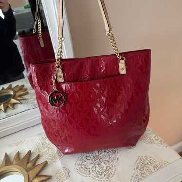 Michael Kors | Authentic Red Patten Leather Shoul… - image 1