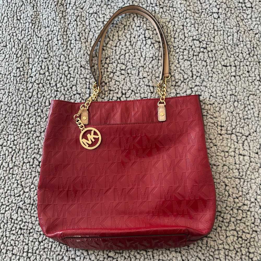 Michael Kors | Authentic Red Patten Leather Shoul… - image 9