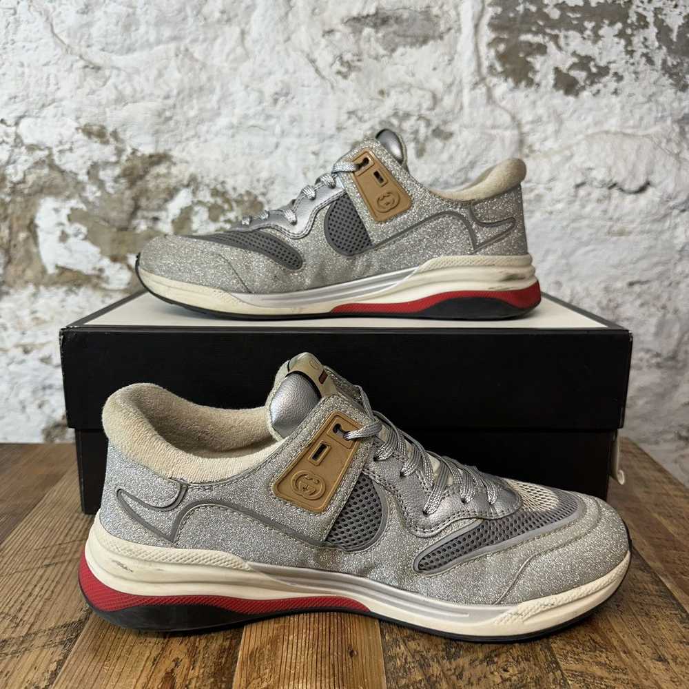 Gucci Gucci Ultrapace Silver Grey Low Top Sneaker… - image 2