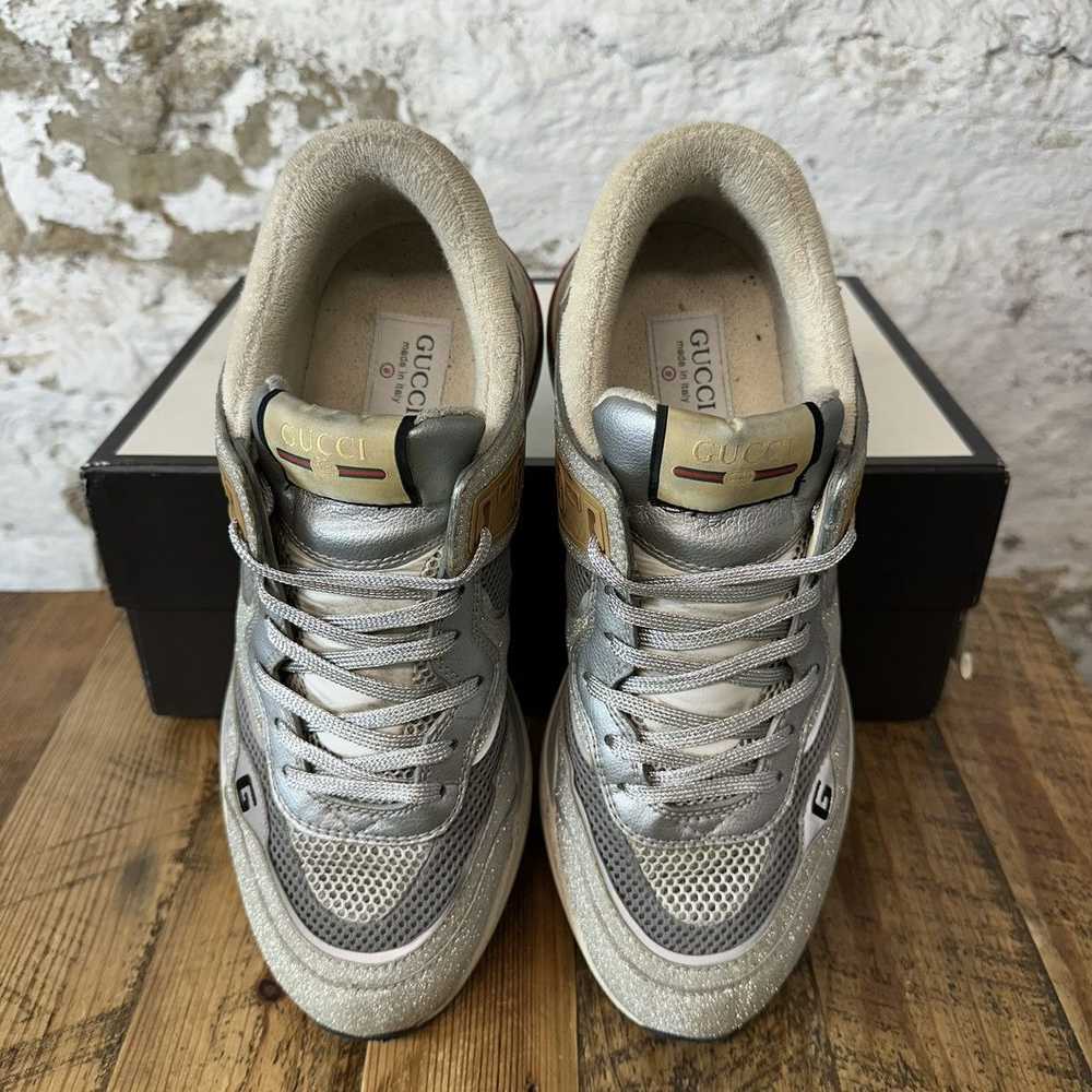 Gucci Gucci Ultrapace Silver Grey Low Top Sneaker… - image 3