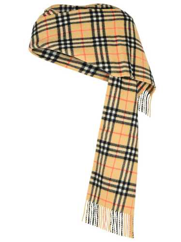 Burberry BURBERRY 'Lola' Beige Cashmere Scarf