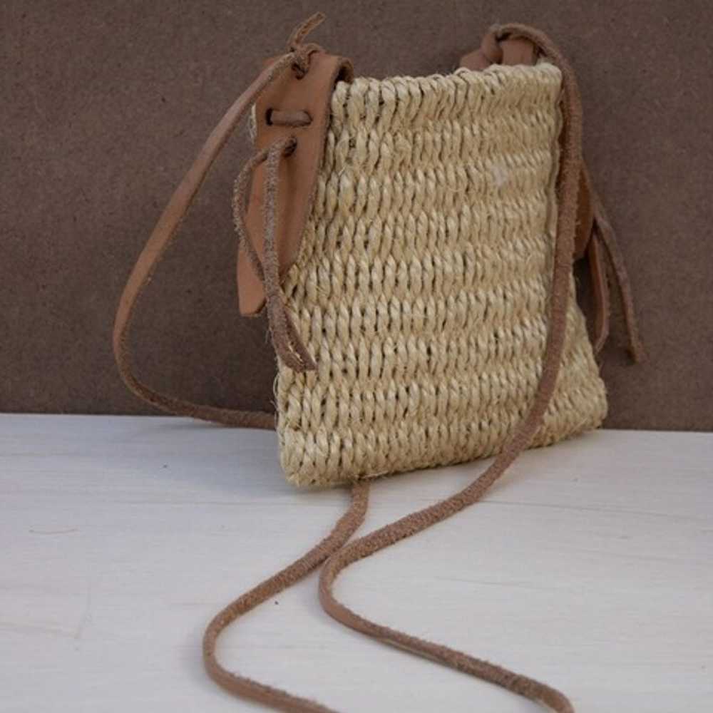 Bohemian Natural Agave Fiber Crossbody Bag - Smal… - image 4