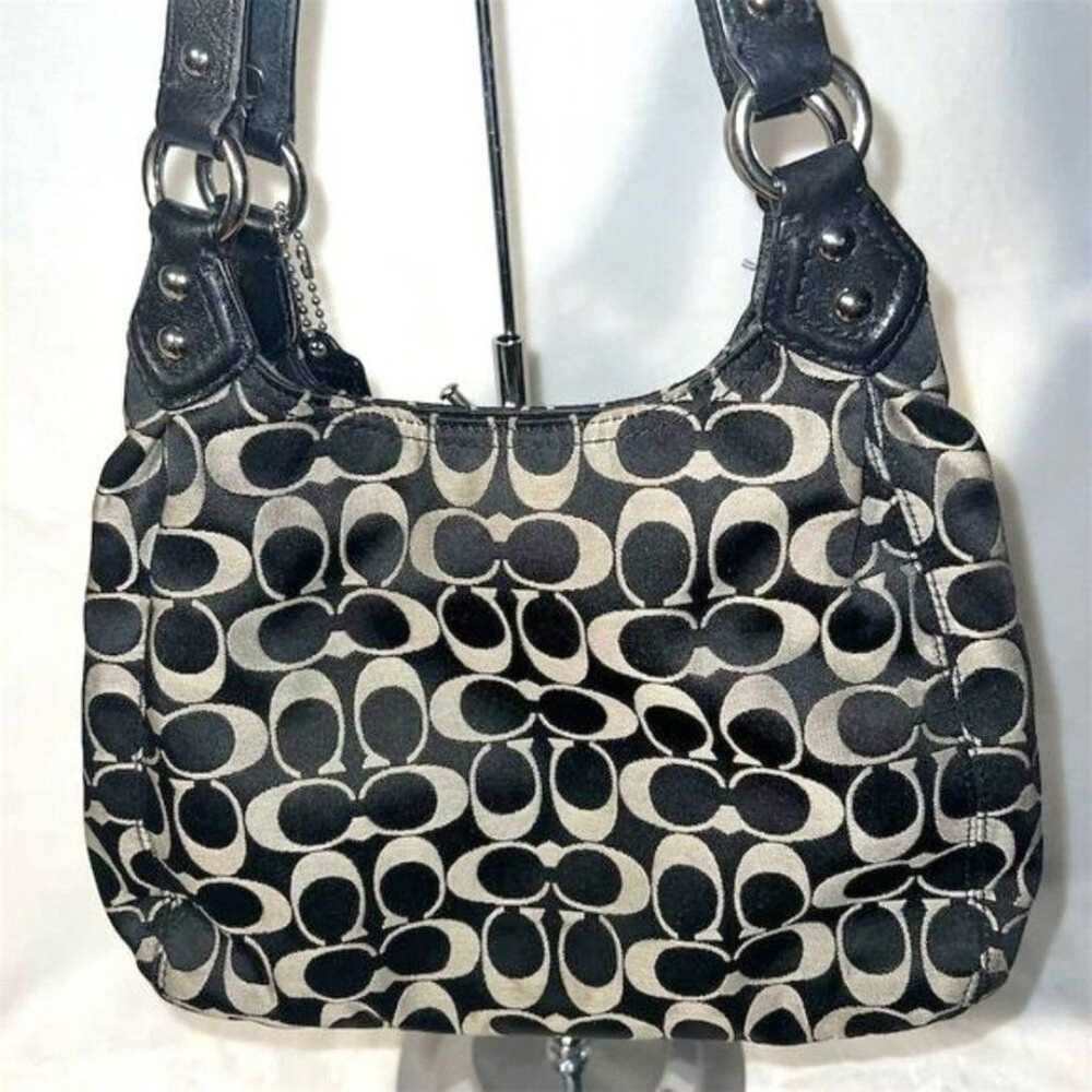 Coach Signature Canvas Ashley Madison Hobo Bag Bl… - image 12