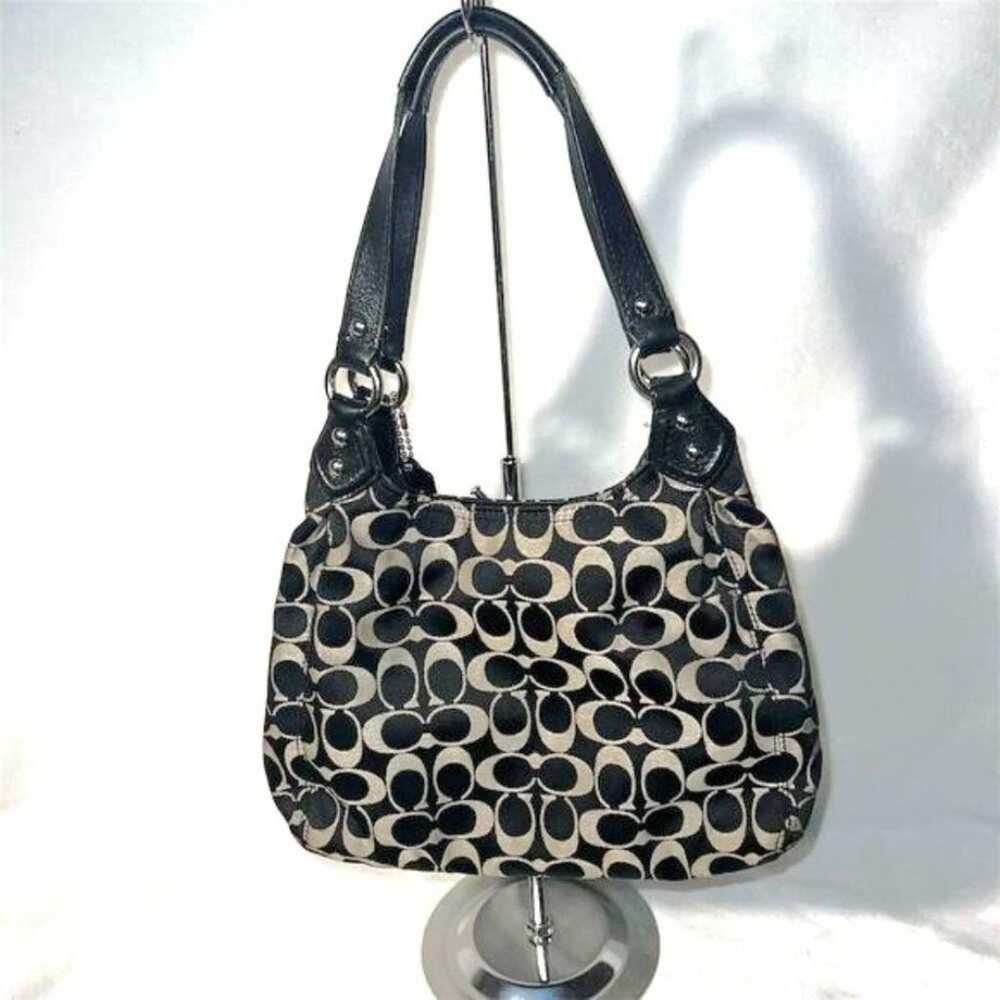 Coach Signature Canvas Ashley Madison Hobo Bag Bl… - image 4