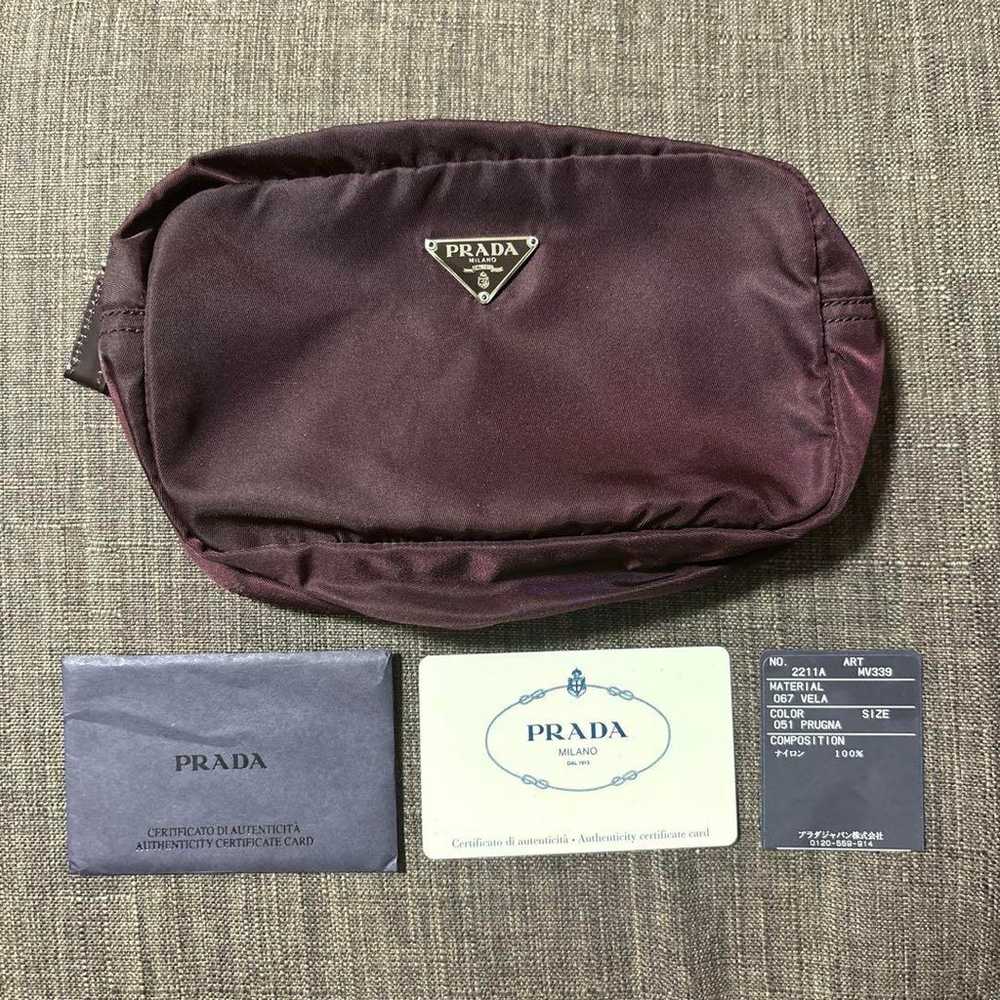 Prada nylon cosmetic pouch MV339 VELA PRUGNA - image 1