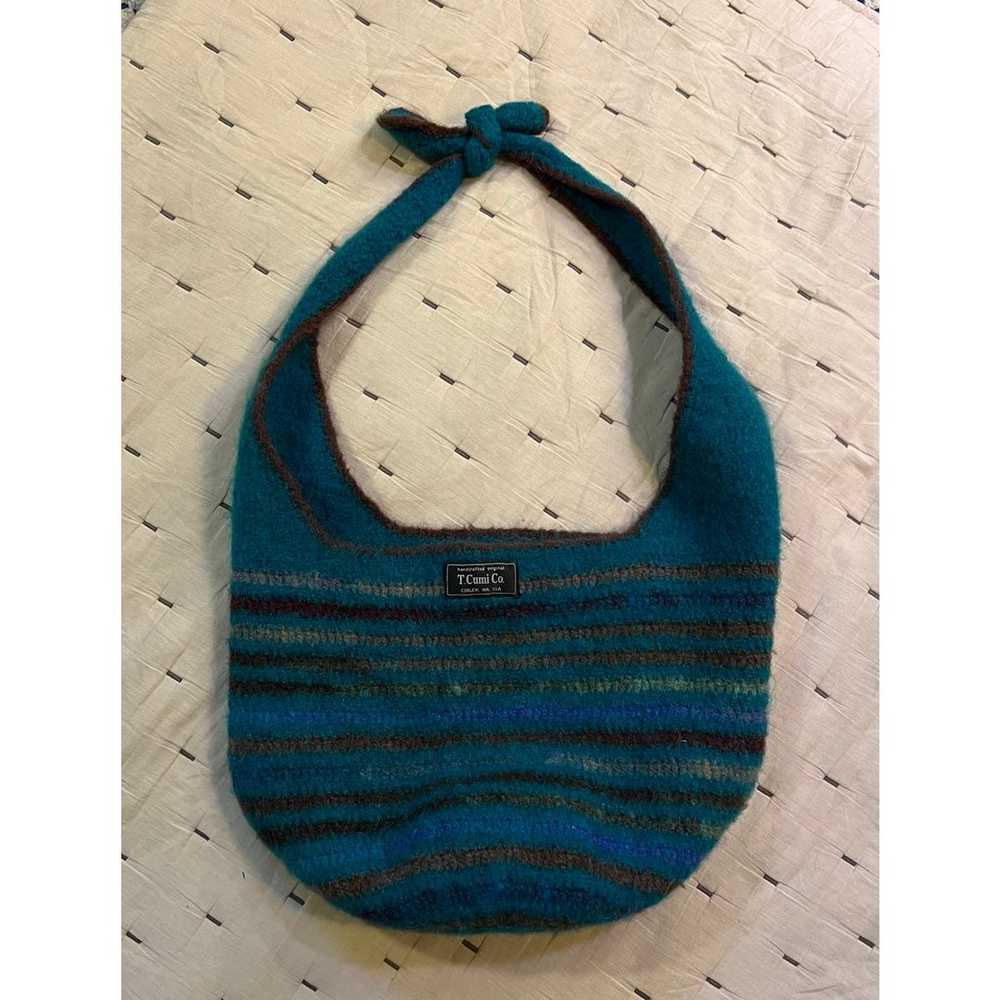 Large handmade Wool Crossbody bag - image 1