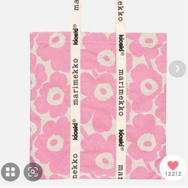 marimekko Midi Unikko tote bag in pink. - image 1