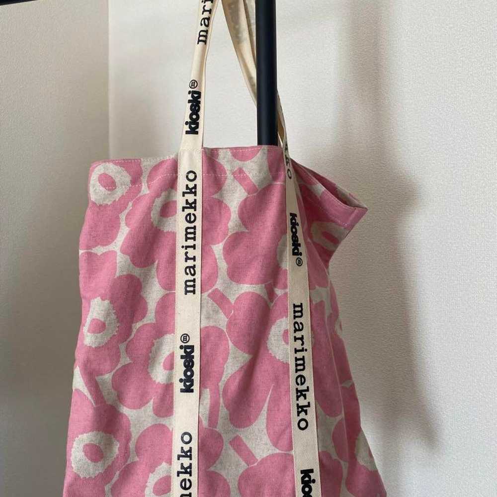 marimekko Midi Unikko tote bag in pink. - image 3