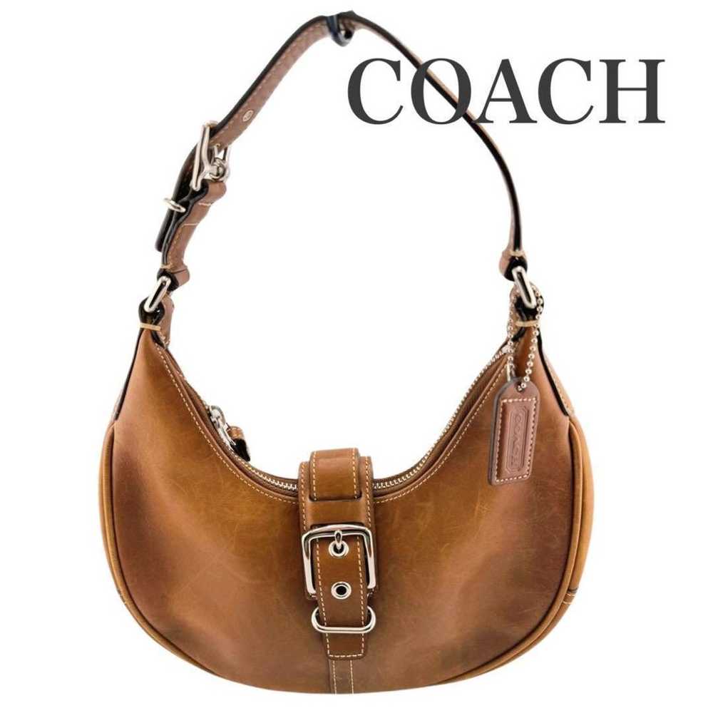 ✨Rare✨COACH Handbag One-shoulder Leather Crescent… - image 1