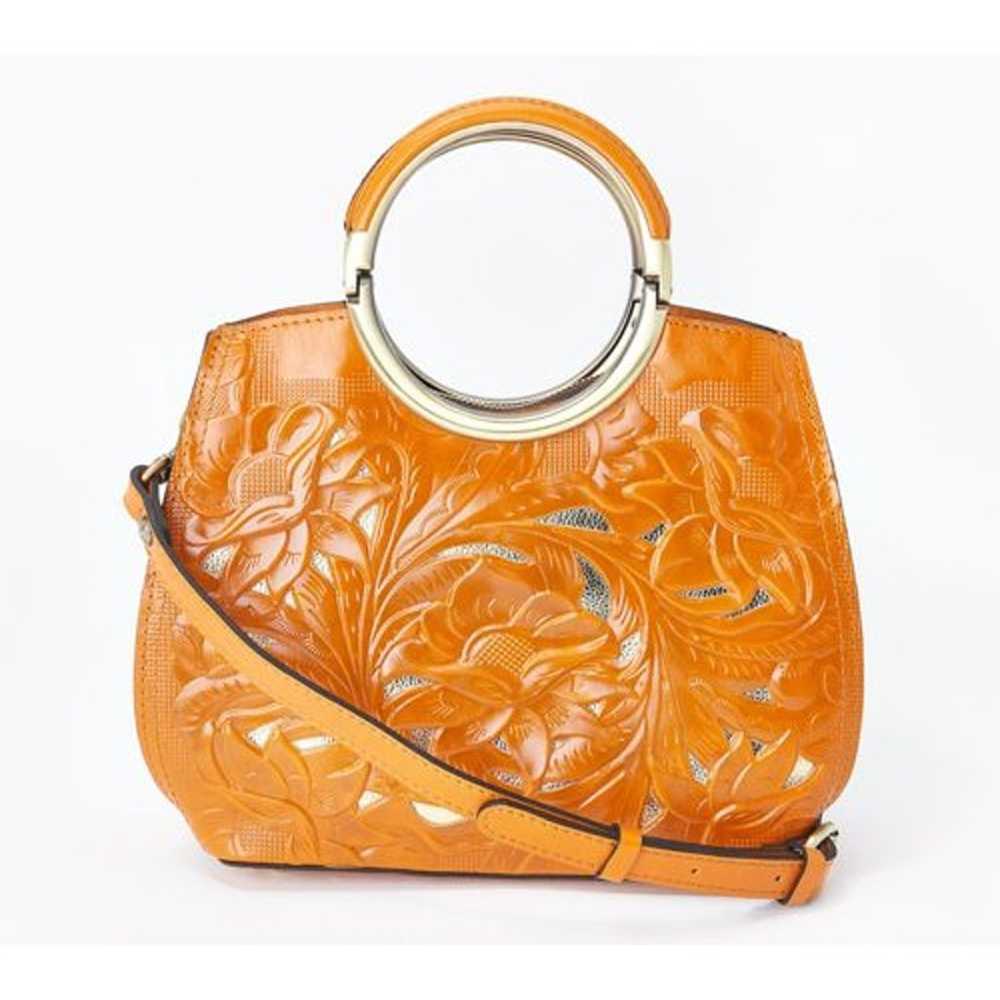 Patricia Nash Blue Leather Handbags Vintage Leath… - image 11