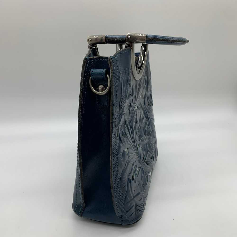 Patricia Nash Blue Leather Handbags Vintage Leath… - image 7