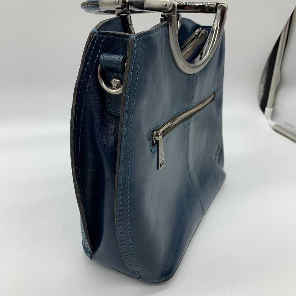 Patricia Nash Blue Leather Handbags Vintage Leath… - image 8