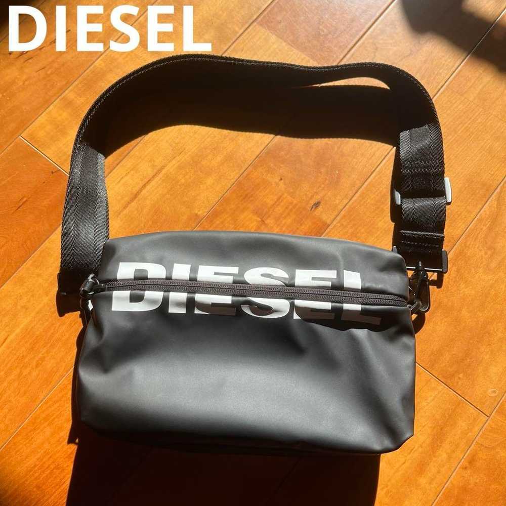 DIESEL Shoulder Bag Black Waterproof Big Logo Uni… - image 1