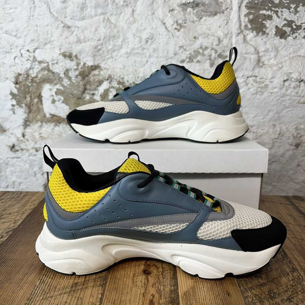 Dior Dior B22 Blue Yellow Low Top Sneaker Size 13 - image 2