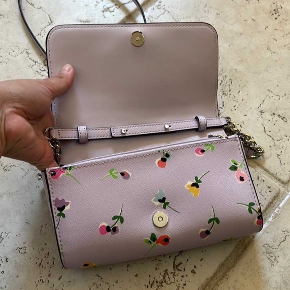 Kate Spade Lilac Purple Floral Crossbody Purse - image 2