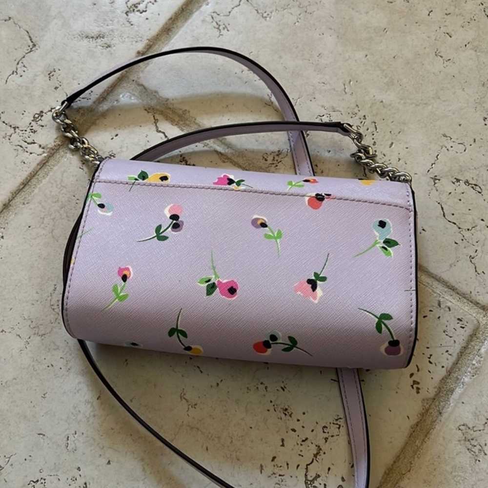 Kate Spade Lilac Purple Floral Crossbody Purse - image 3