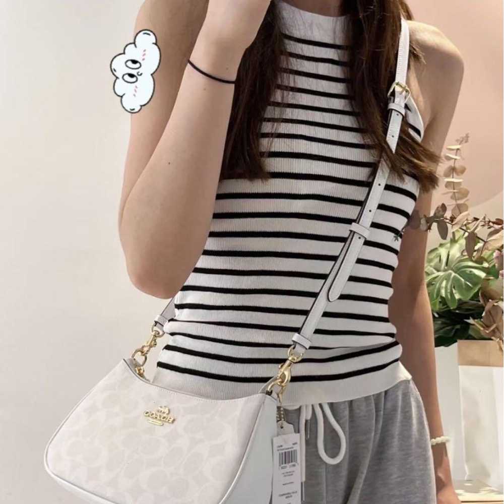 COACH Shoulder Bag White CA548 - image 2