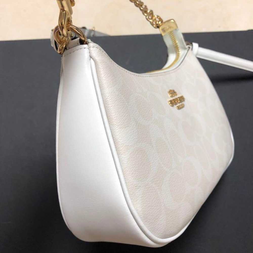 COACH Shoulder Bag White CA548 - image 6