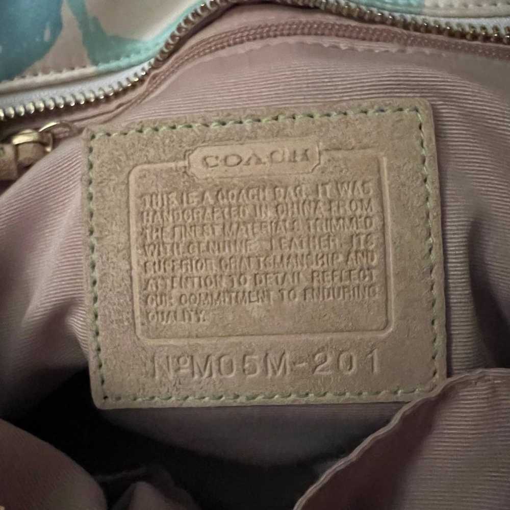 Authentic Coach Hampton Scribble Pastel Small Tote - image 12