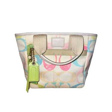 Authentic Coach Hampton Scribble Pastel Small Tote - image 1