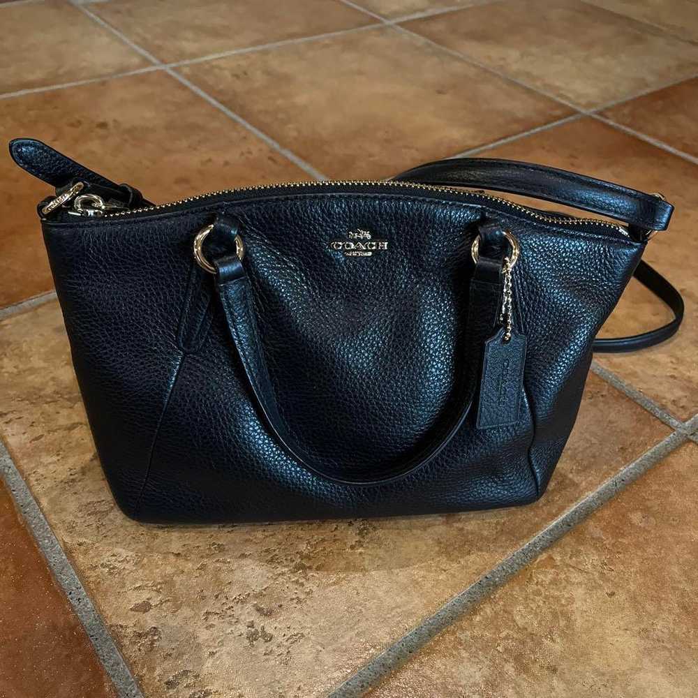 COACH Black Leather Shoulder Bag - image 1