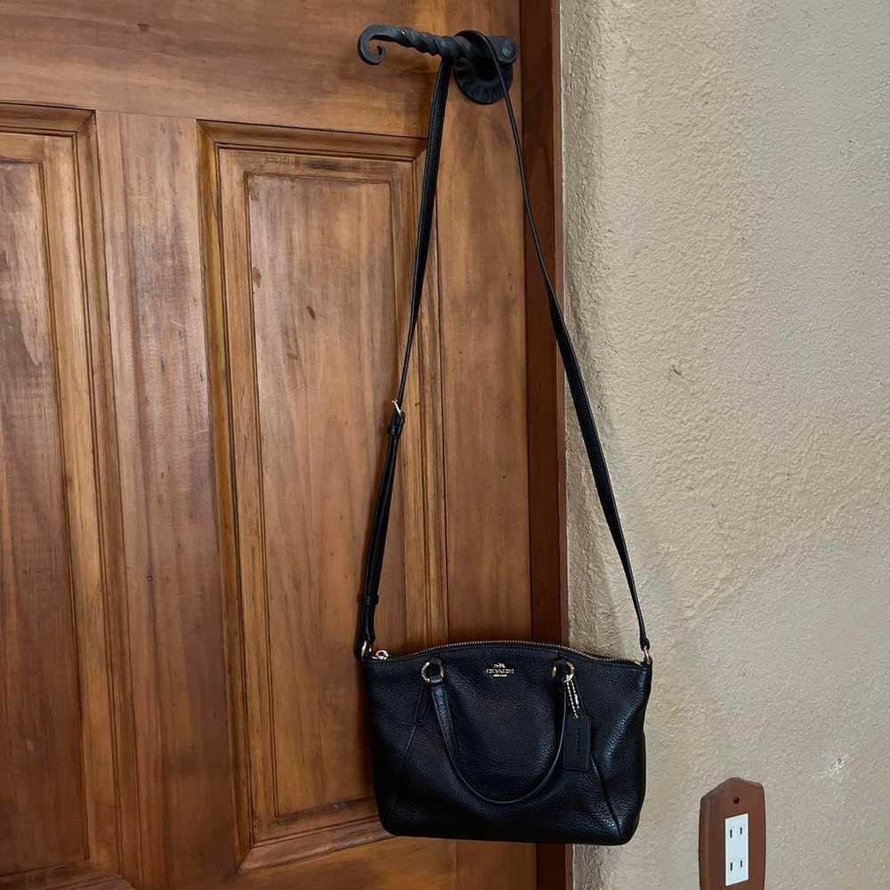 COACH Black Leather Shoulder Bag - image 2