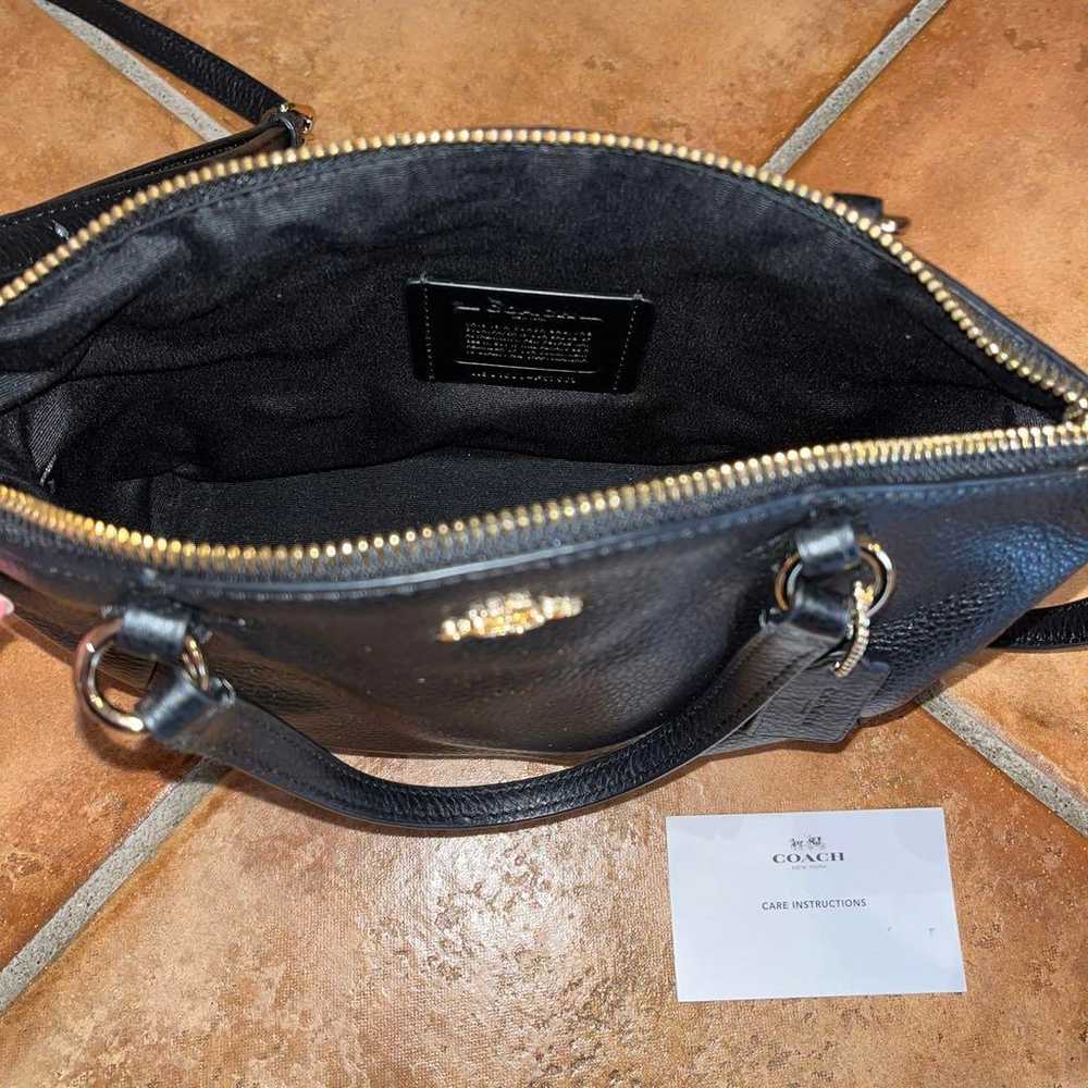 COACH Black Leather Shoulder Bag - image 4