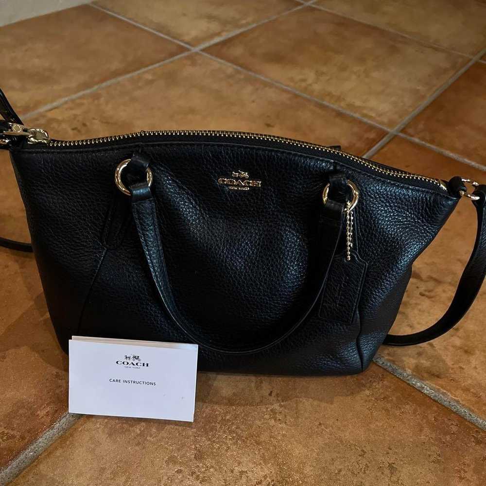 COACH Black Leather Shoulder Bag - image 5