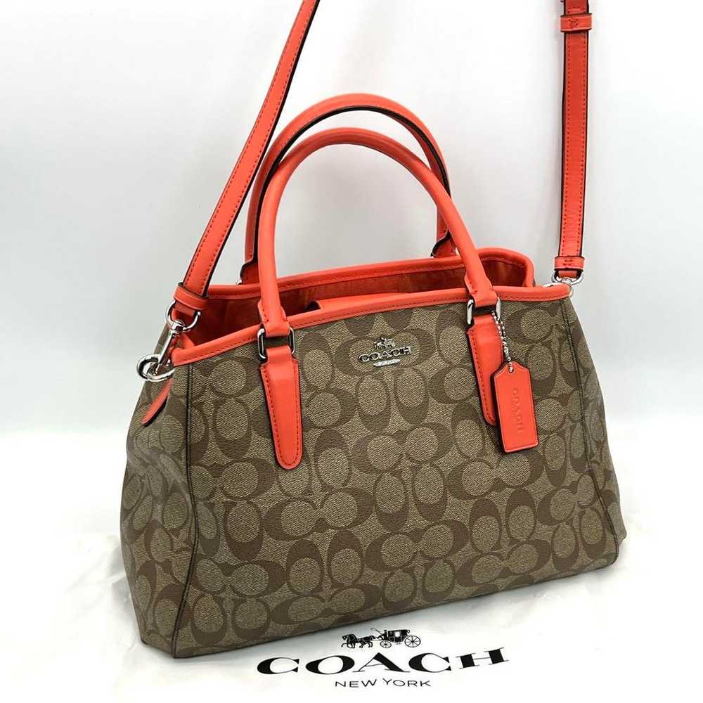 Superior quality COACH handbag shoulder signature… - image 3