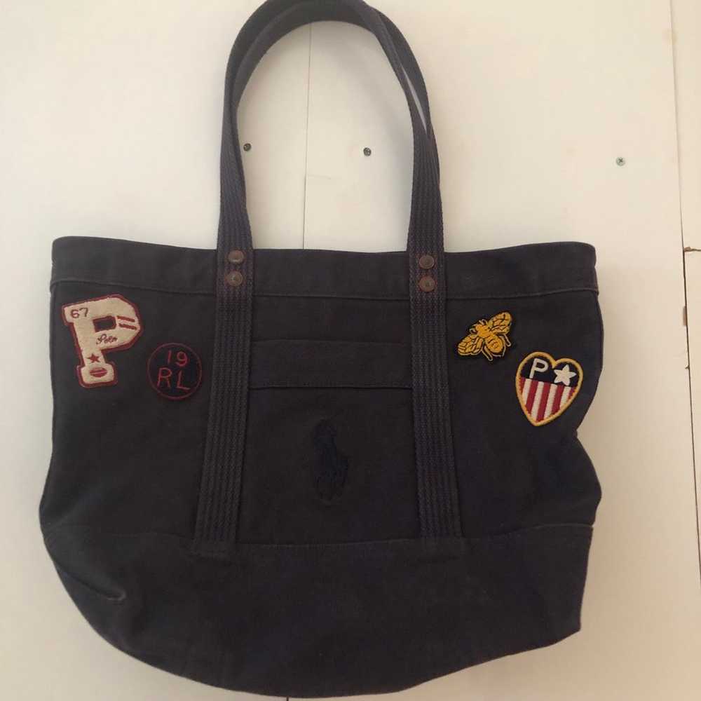 Polo Ralph Lauren Patchwork Canvas Big Pony Tote … - image 3