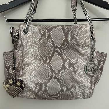 Michael Kors Handbag & Wallet Tote Brown Snakeskin