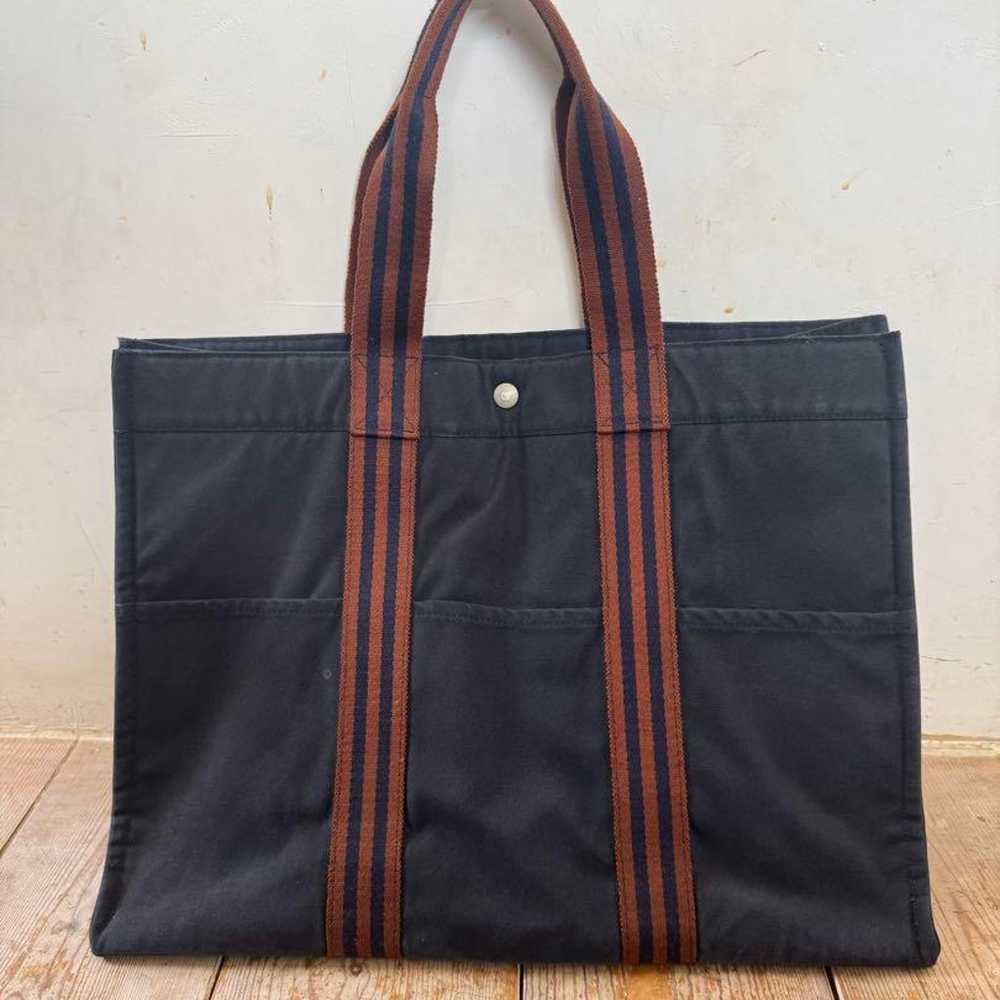 【Excellent Condition】Hermes Houlton GM Navy x Bro… - image 1