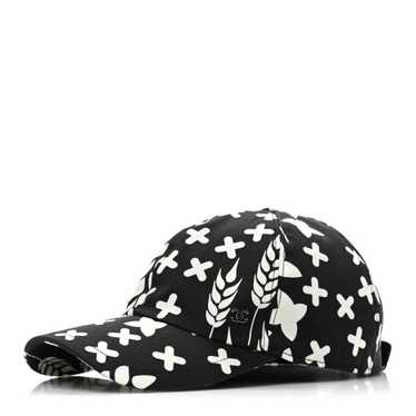 CHANEL Cotton CC Cap Hat Black