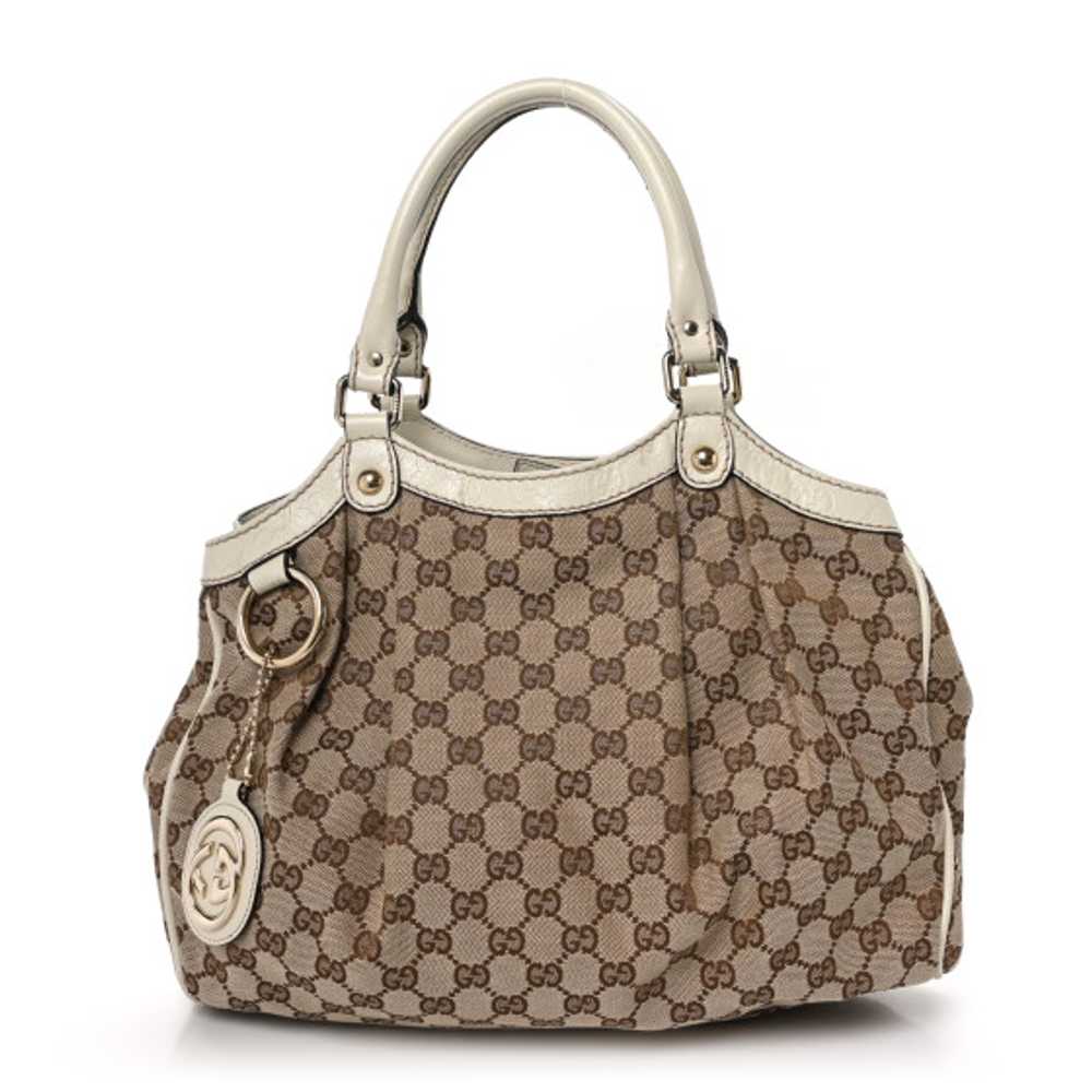 GUCCI Monogram Medium Sukey Tote Off White - image 1