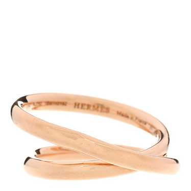 HERMES 18K Rose Gold MM Vertige Coeur Ring 51 5.75