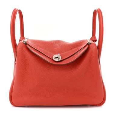 HERMES Taurillon Clemence Verso Lindy 30 Rouge Pi… - image 1