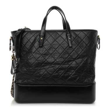 CHANEL Aged Calfskin Quilted Large Gabrielle Shop… - image 1