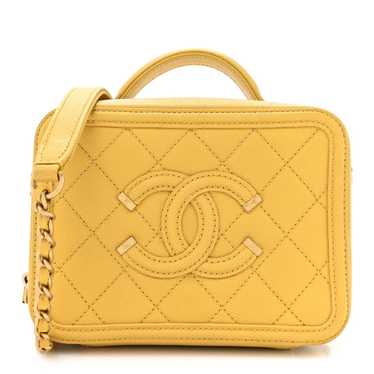 CHANEL Caviar Quilted Small CC Filigree Vanity Cas