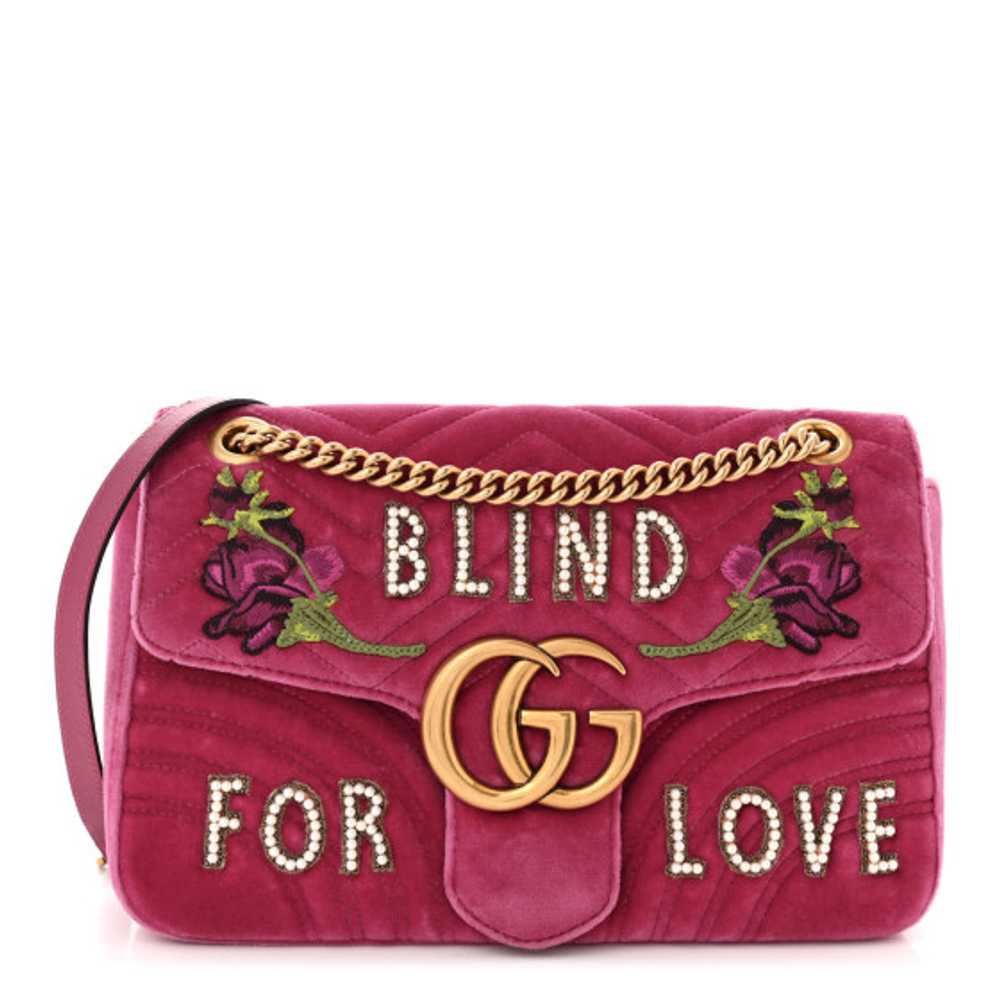 GUCCI Velvet Matelasse Blind for Love Embroidered… - image 1